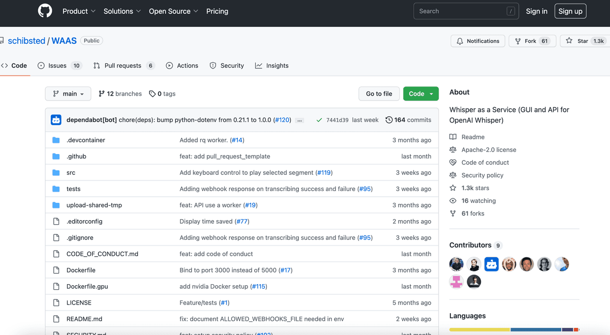 WAAS (Whisper as a Service) screenshot 1