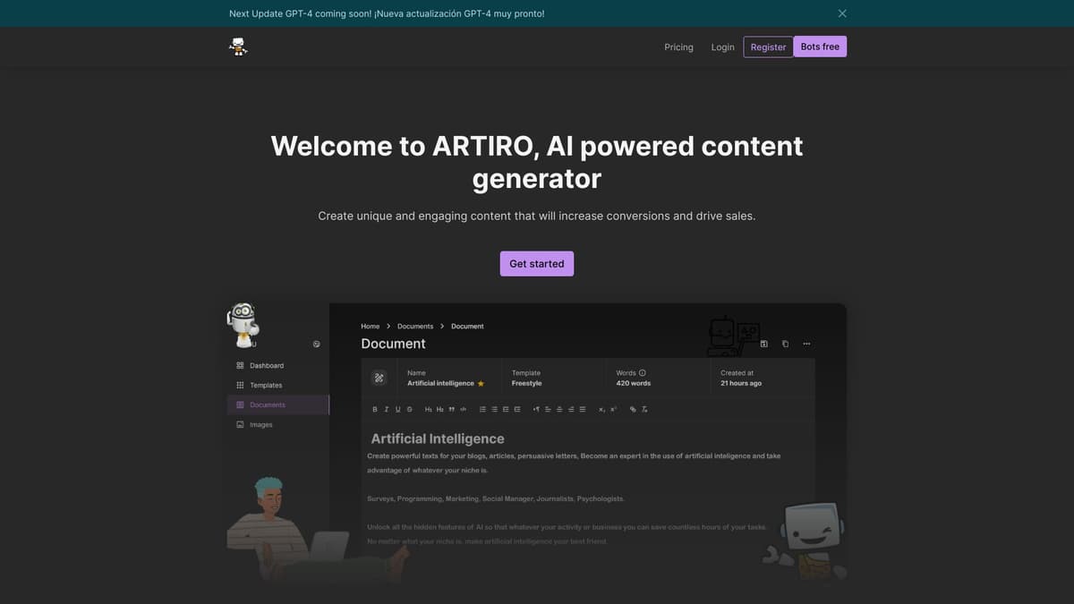 ARTIRO screenshot 1