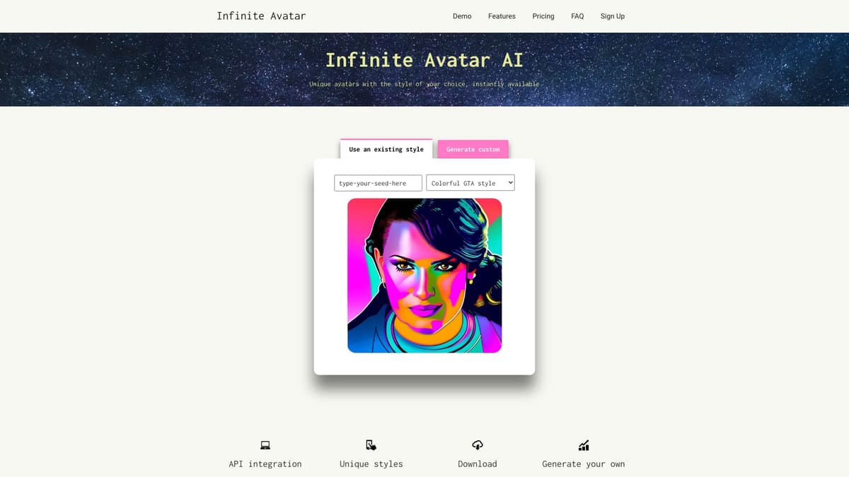 Infinite Avatar AI screenshot 1