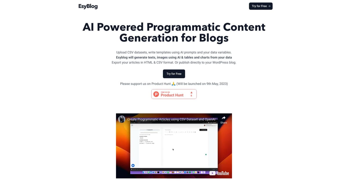 EsyBlog screenshot 1