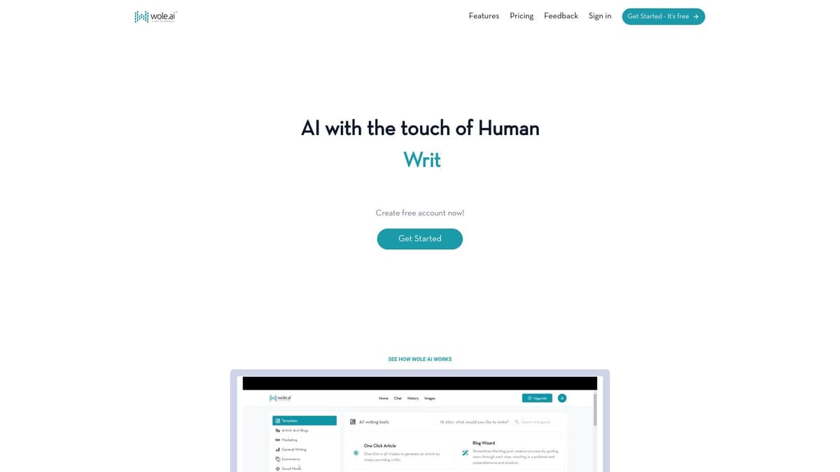 Wole.AI screenshot 1