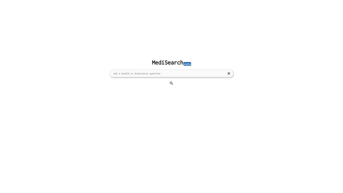 MediSearch screenshot 1