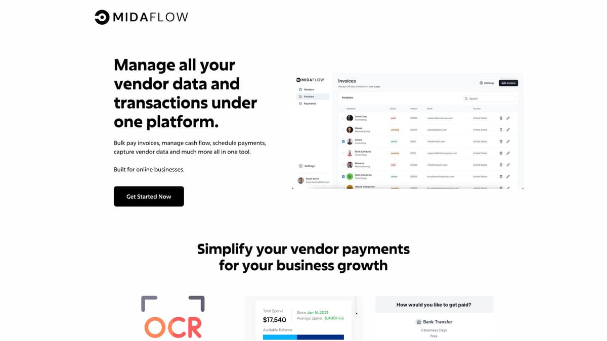 MidaFlow screenshot 1