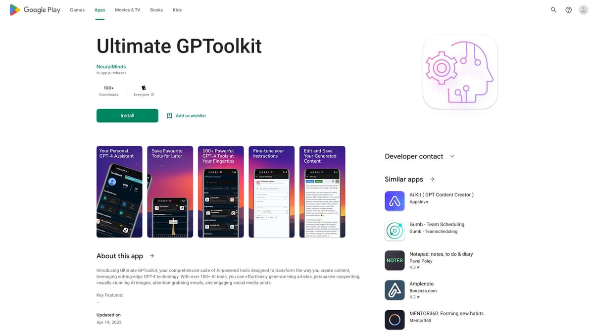 Ultimate GPToolkit screenshot 1