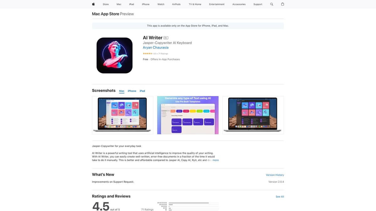 AI Writer screenshot 1