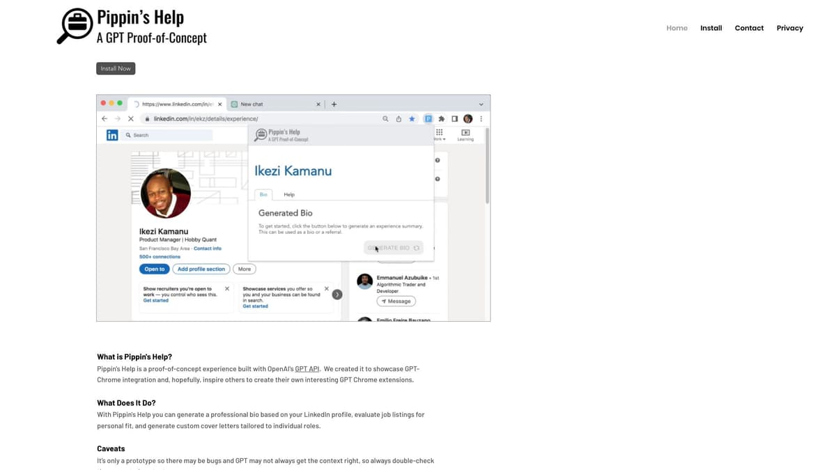 Pippin's Help screenshot 1