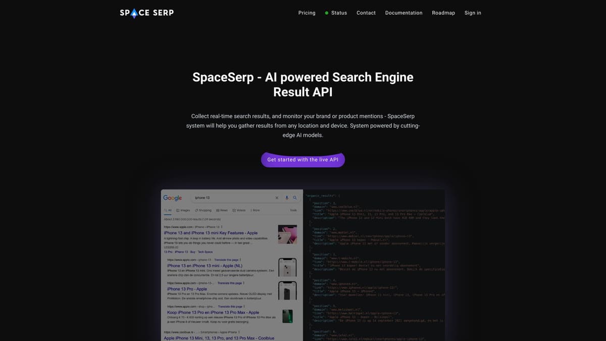 SpaceSerp screenshot 1