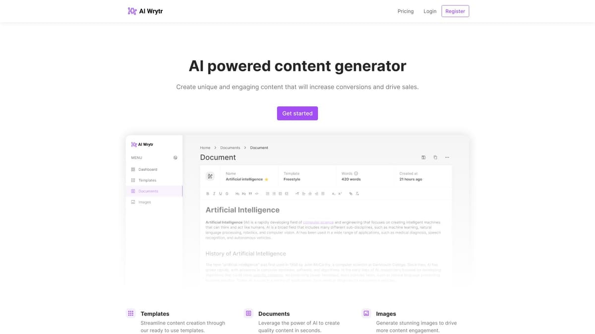 AI Wrytr screenshot 1