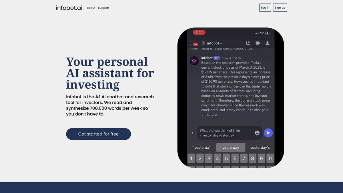 Infobot screenshot 1