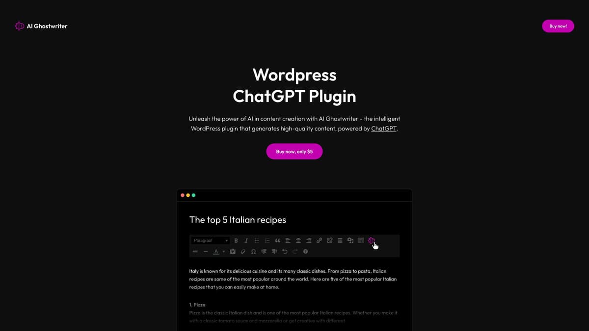 AI Ghostwriter screenshot 1