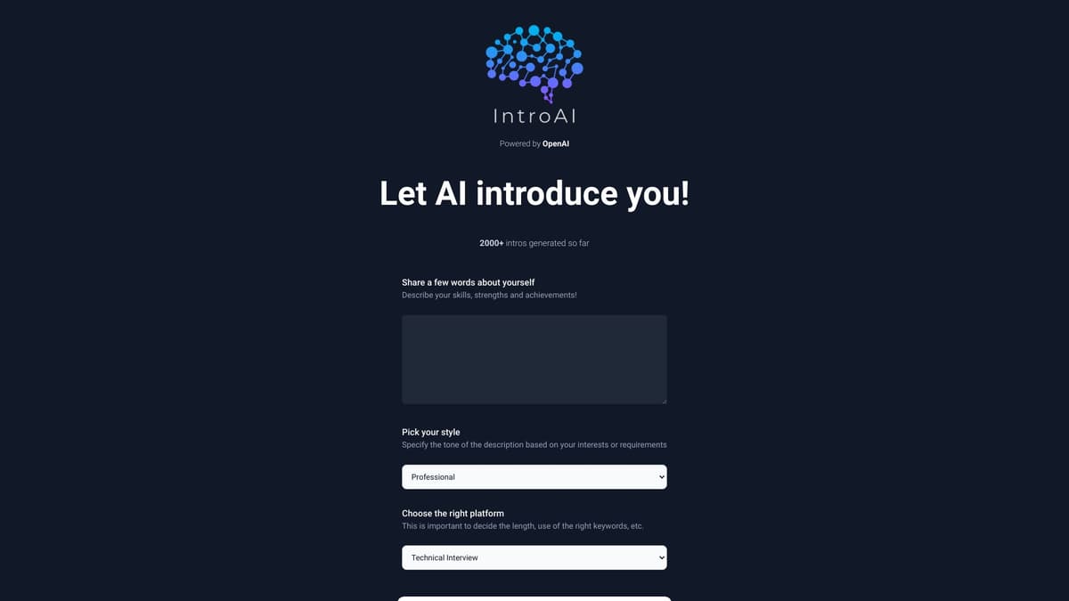 IntroAI screenshot 1