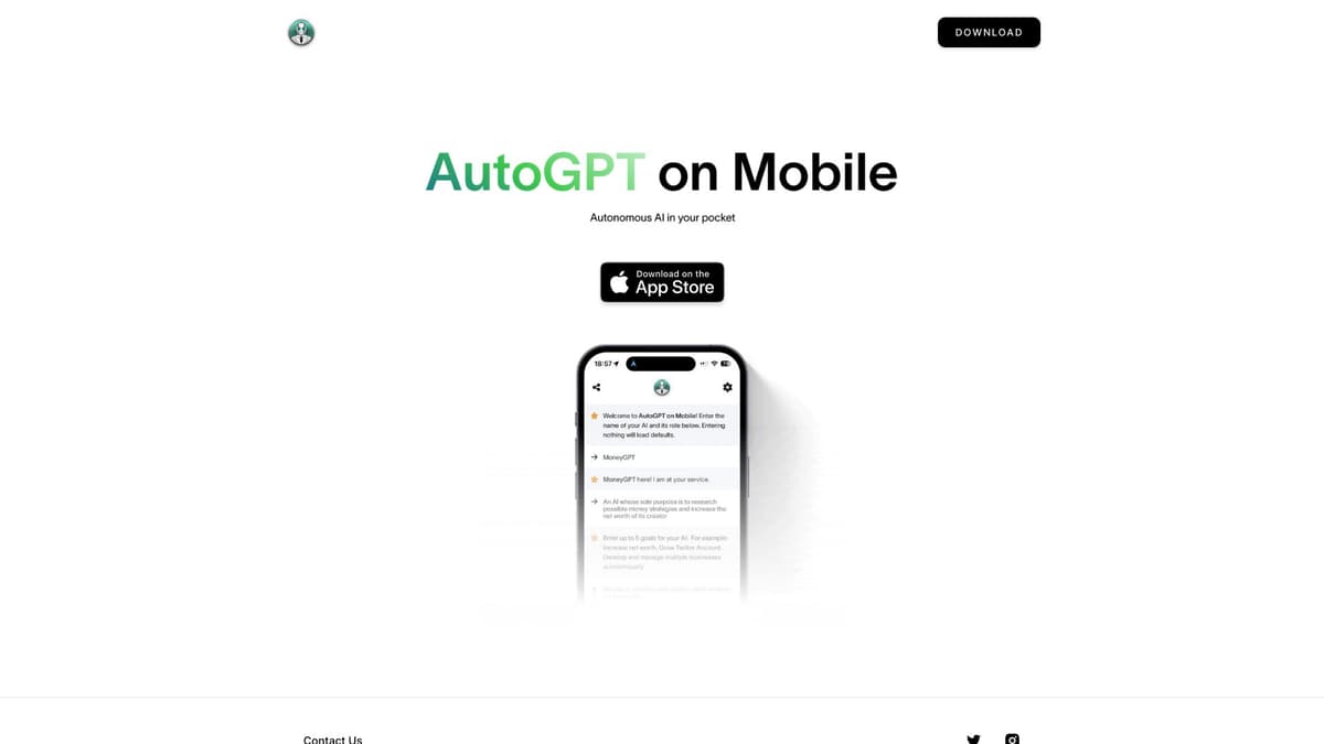 AutoGPT on Mobile screenshot 1