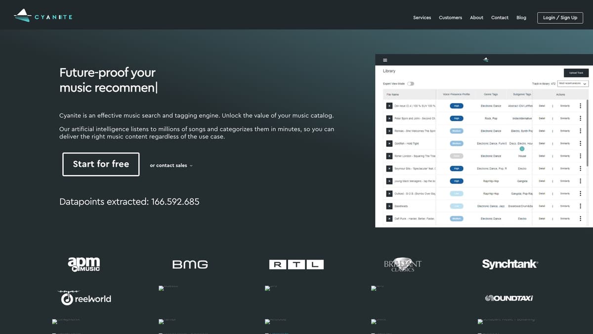 Cyanite.ai screenshot 1