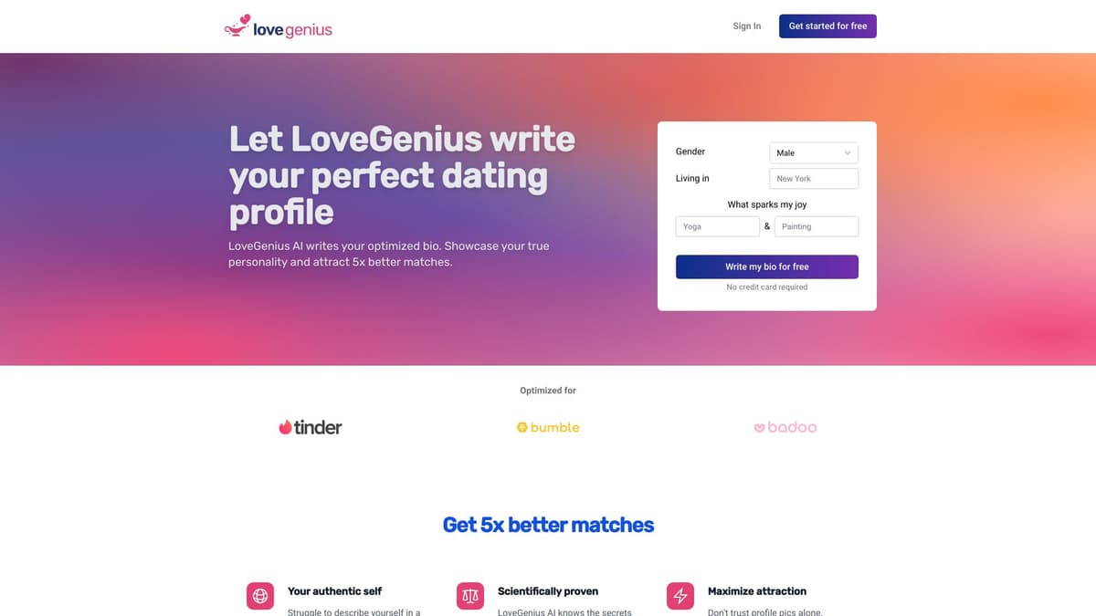 LoveGenius screenshot 1