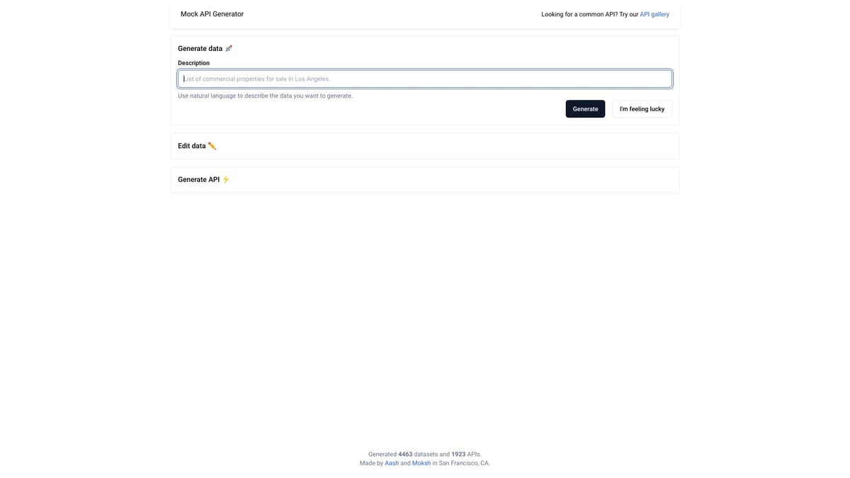 Mock API Generator screenshot 1
