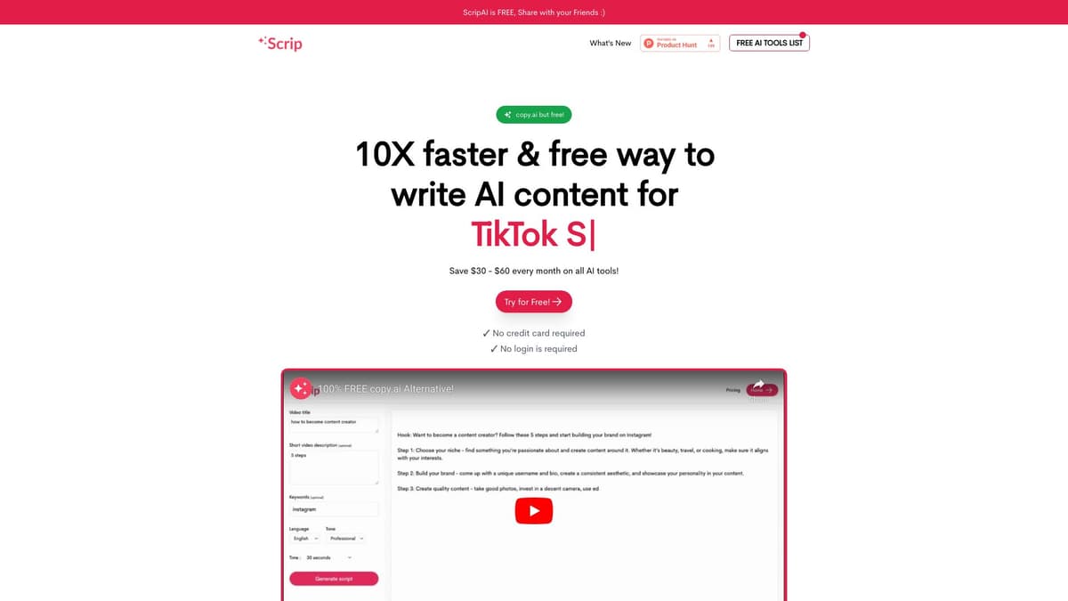 Scrip AI screenshot 1