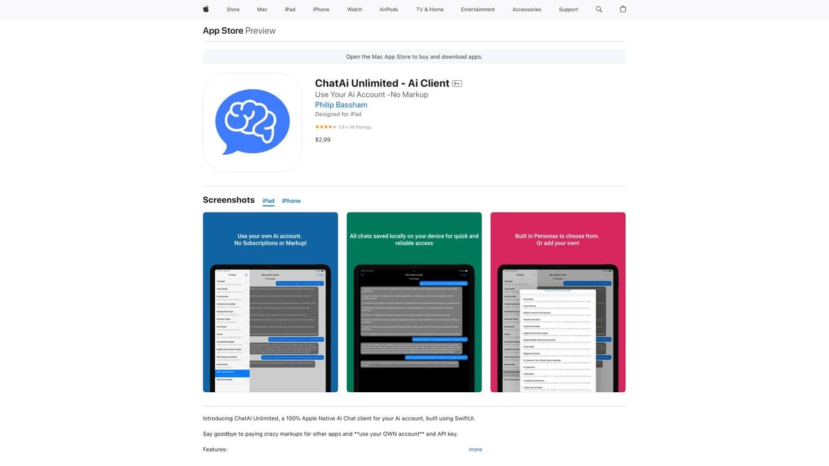 ChatAi Unlimited - Ai Client screenshot 1
