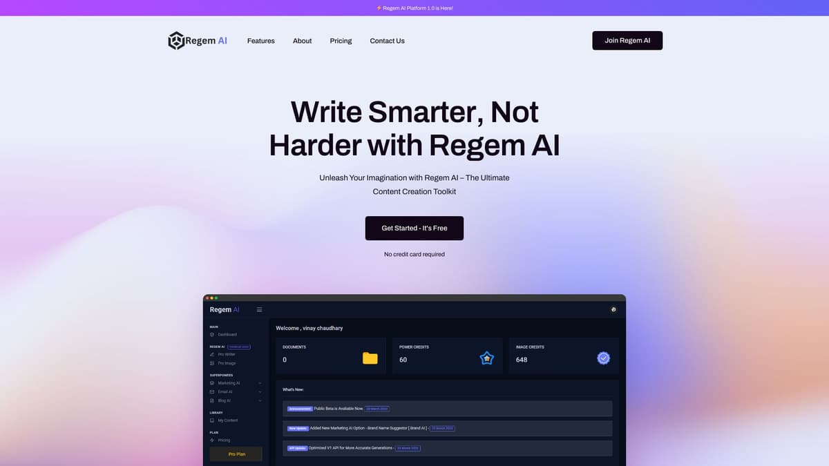 Regem AI screenshot 1