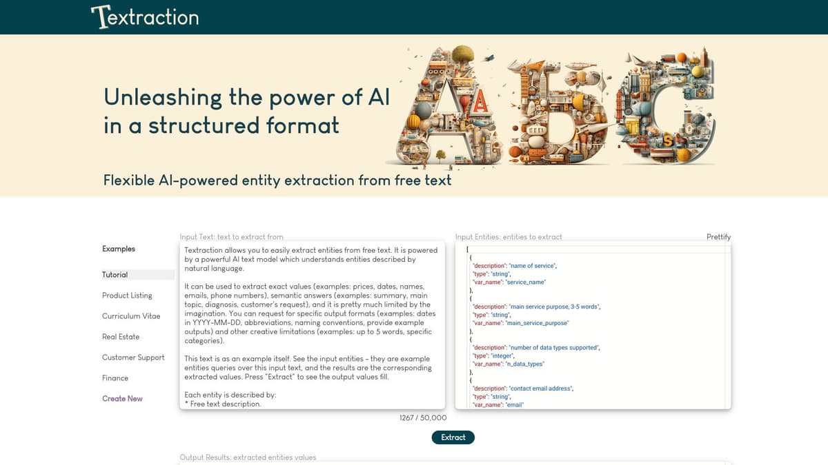 AI Textraction screenshot 1
