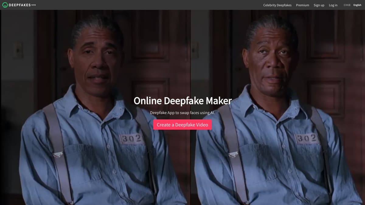 Deepfakes Web screenshot 1