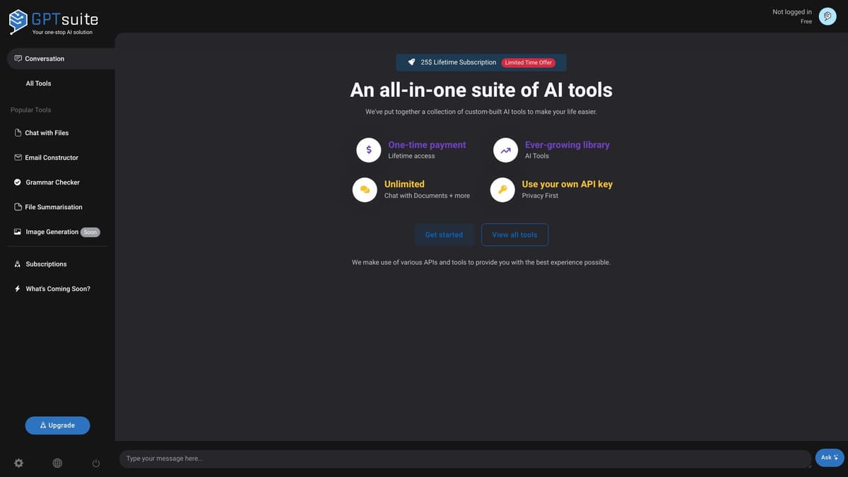 GPTsuite screenshot 1