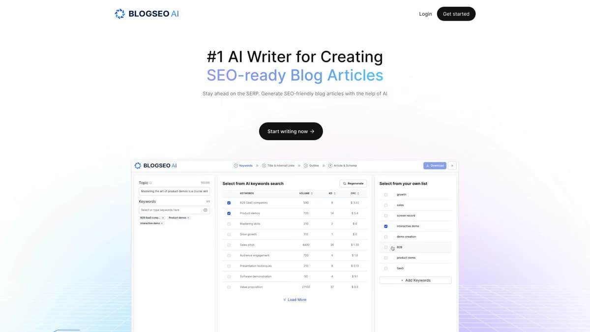 BlogSEO AI screenshot 1