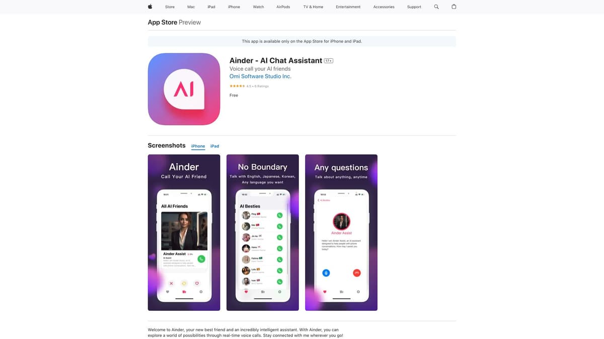 Ainder - Find Anime AI Friends screenshot 1