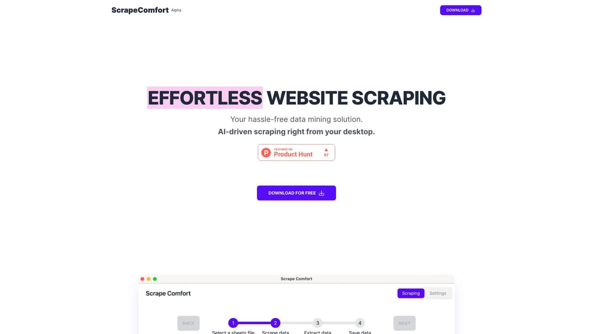 Scrape Comfort screenshot 1