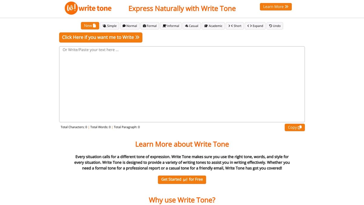 Write Tone screenshot 1