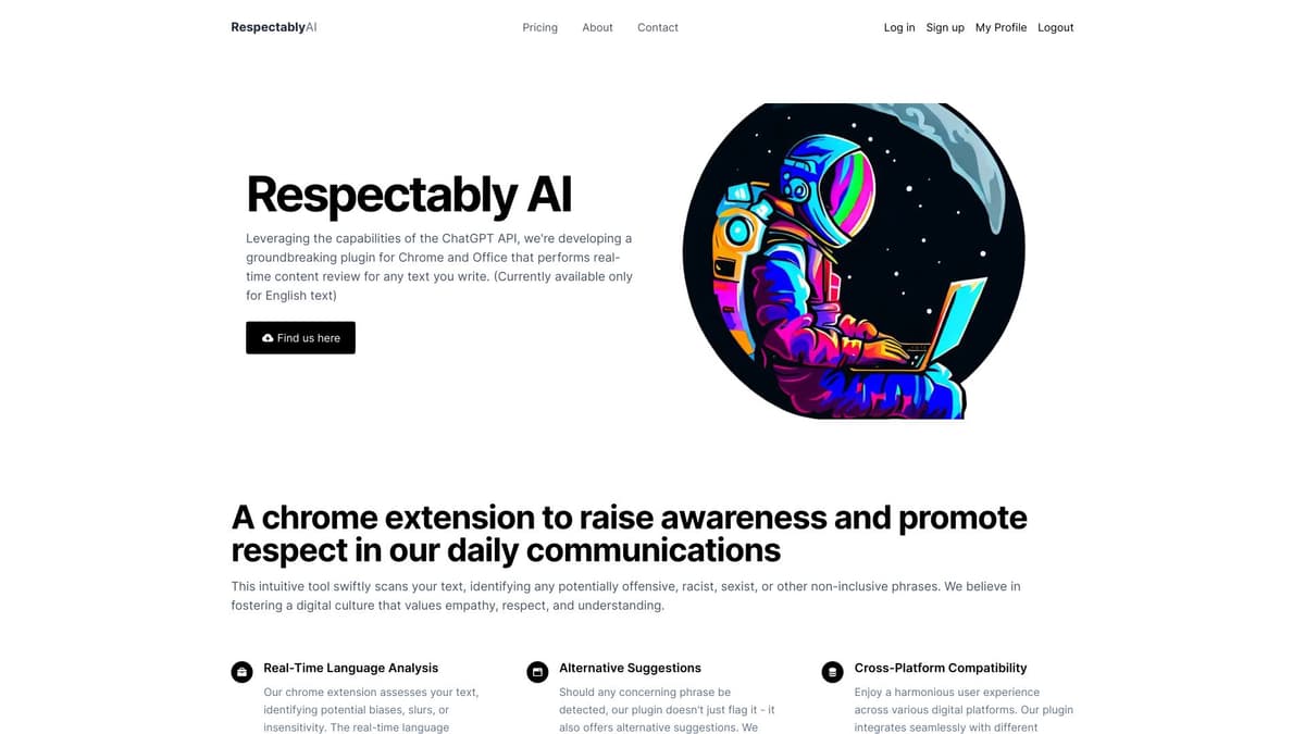 RespectablyAI screenshot 1