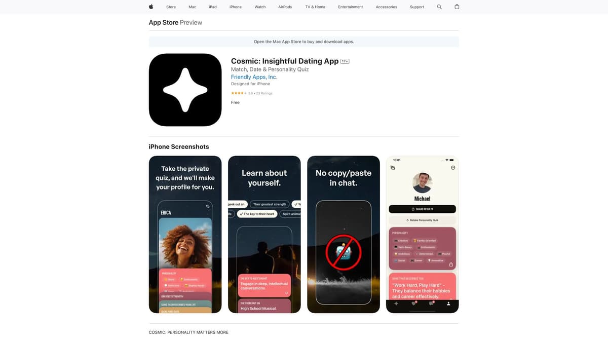 Cosmic: Insightful Dating App screenshot 1