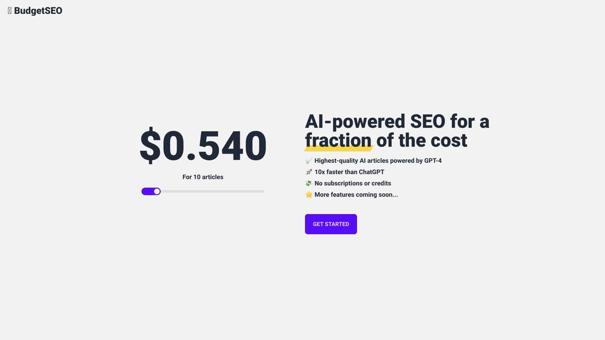 BudgetSEO screenshot 1