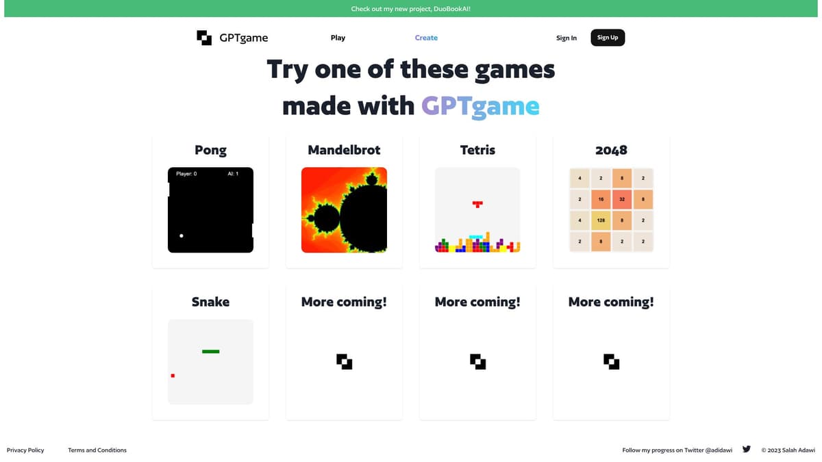GPTGame screenshot 1