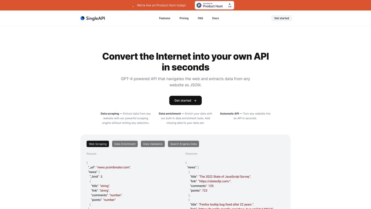 SingleAPI screenshot 1