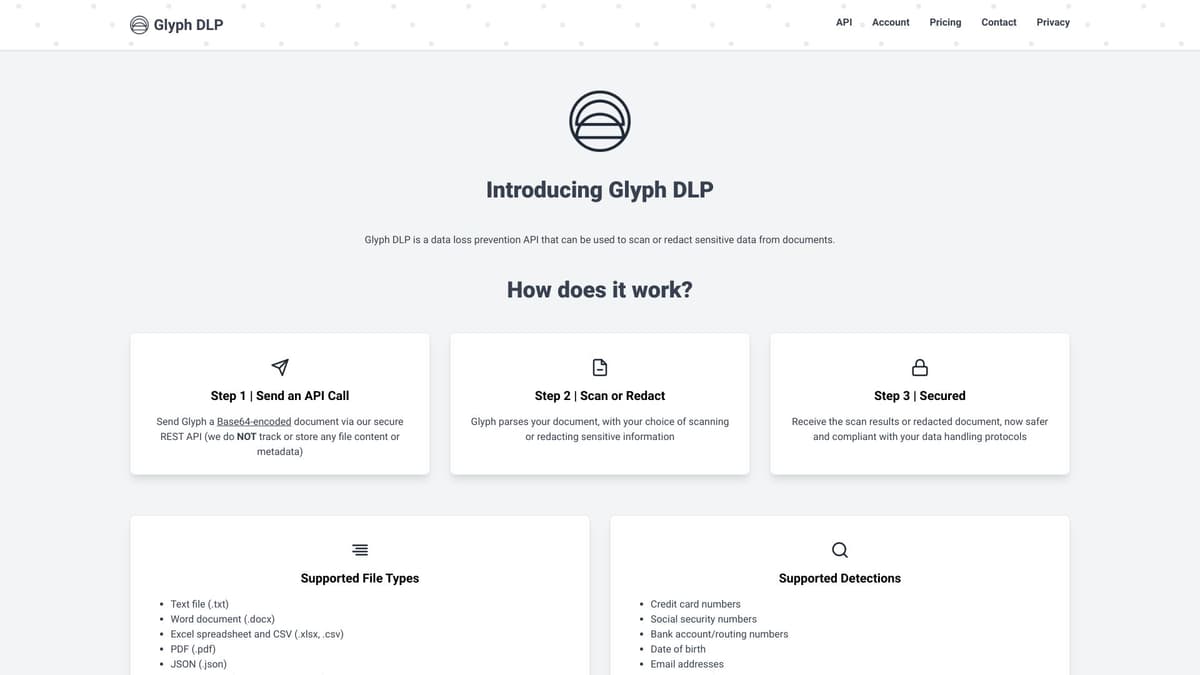 Glyph DLP screenshot 1