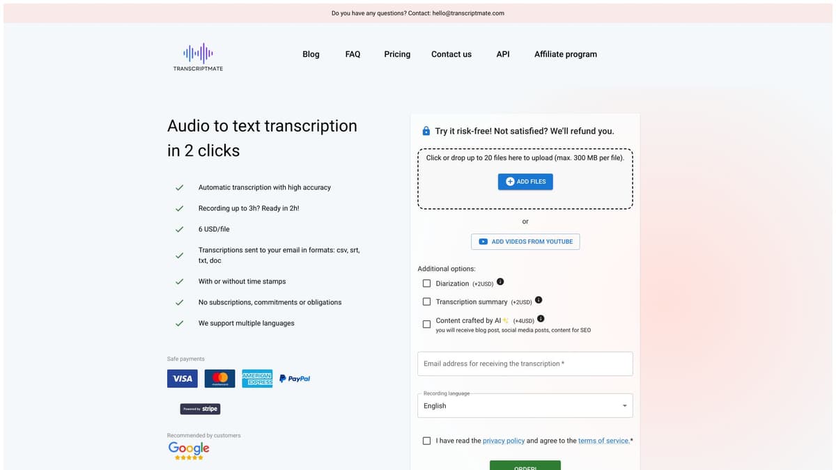 Transcriptmate screenshot 1