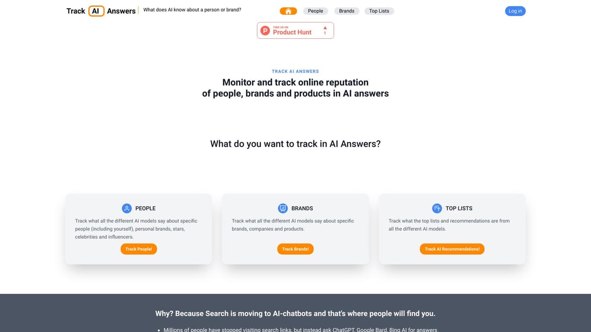 Track AI Answers screenshot 1