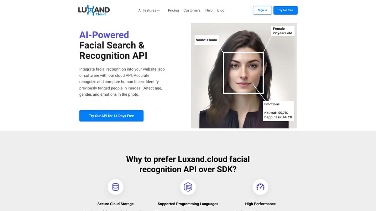 Luxand.cloud screenshot 1