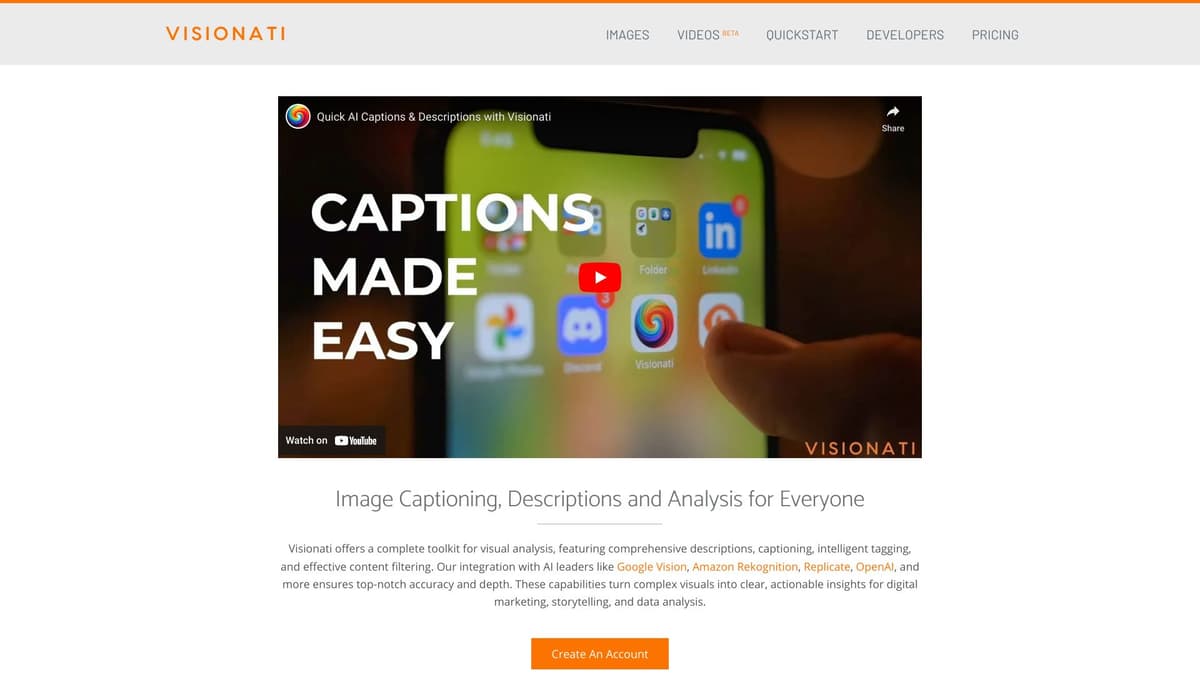 Visionati screenshot 1