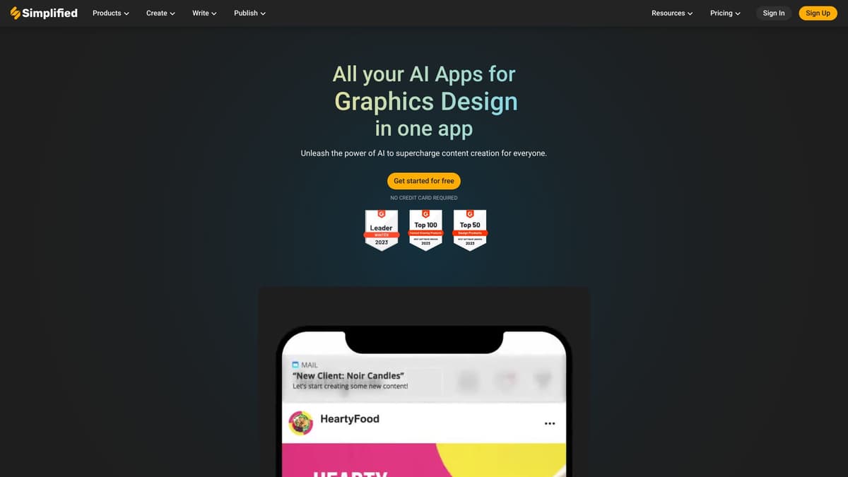 Simplified screenshot 1