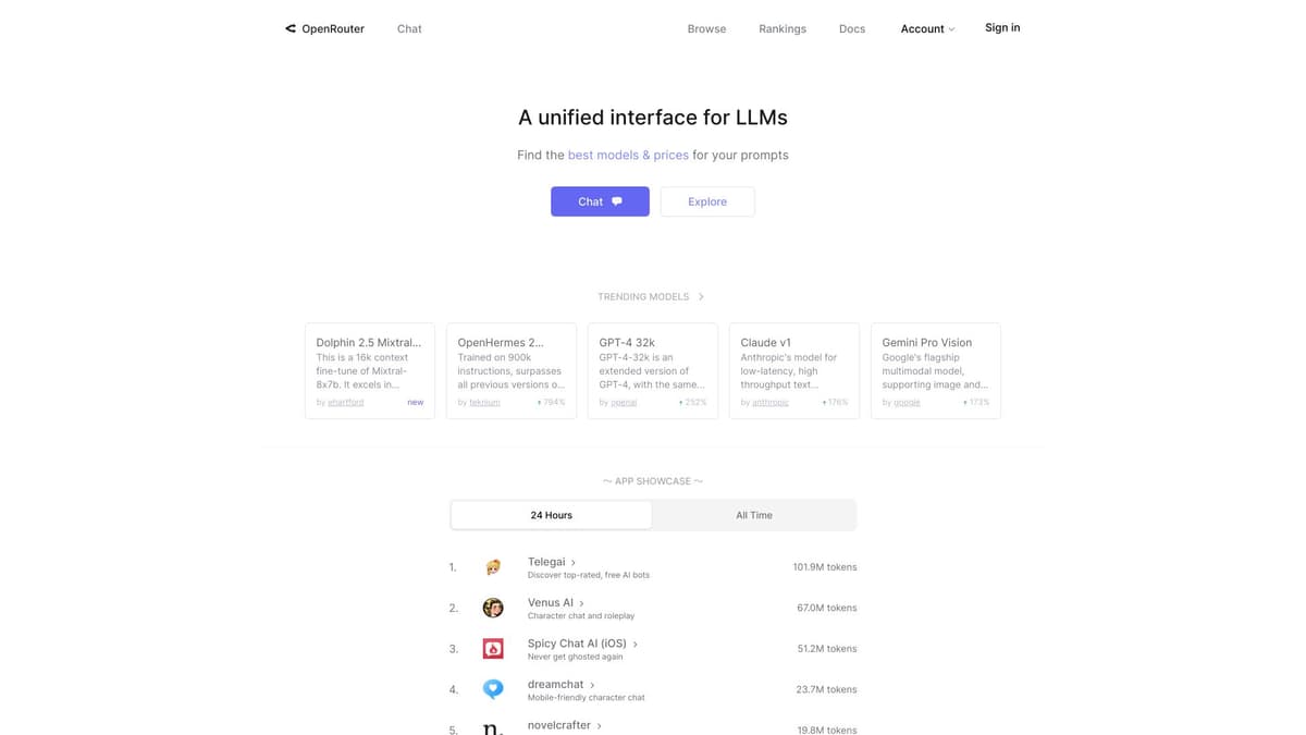 OpenRouter screenshot 1