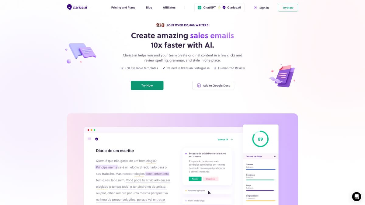 Clarice.ai screenshot 1