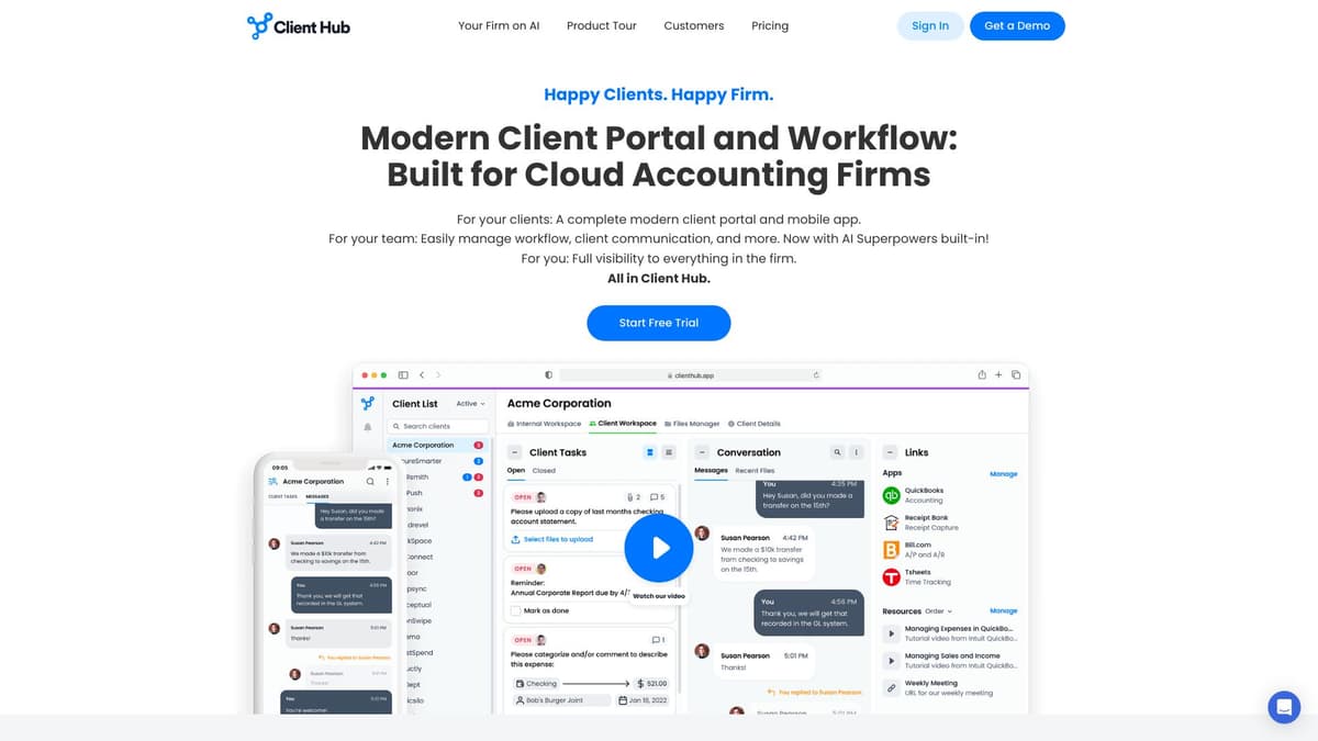 Client Hub screenshot 1