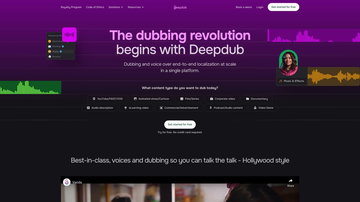 Deepdub screenshot 1