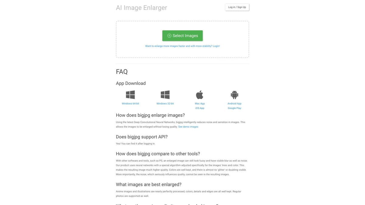 Bigjpg screenshot 1