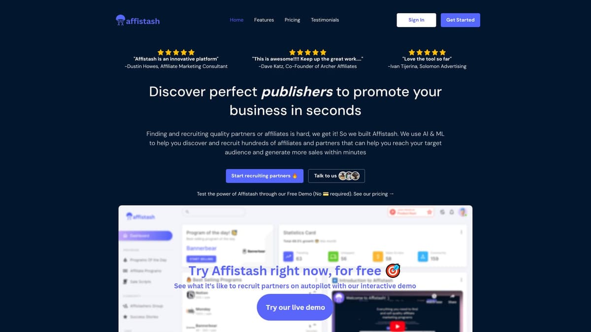 Affistash screenshot 1