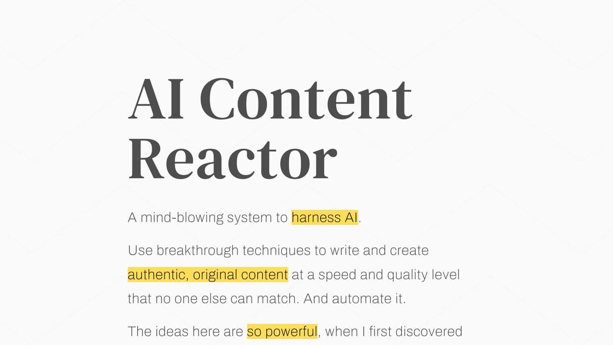 AI Content Reactor screenshot 1
