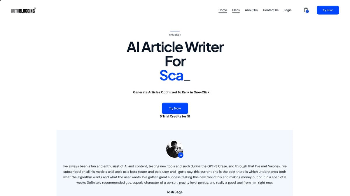 Autoblogging.ai screenshot 1