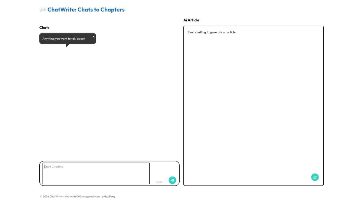 ChatWrite screenshot 1