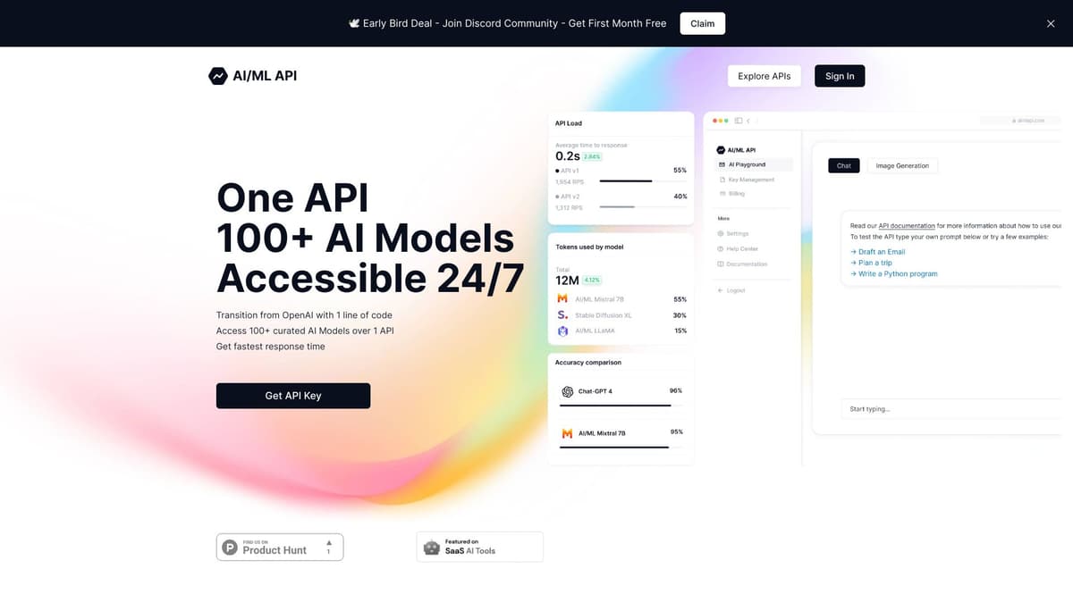 AI/ML API screenshot 1